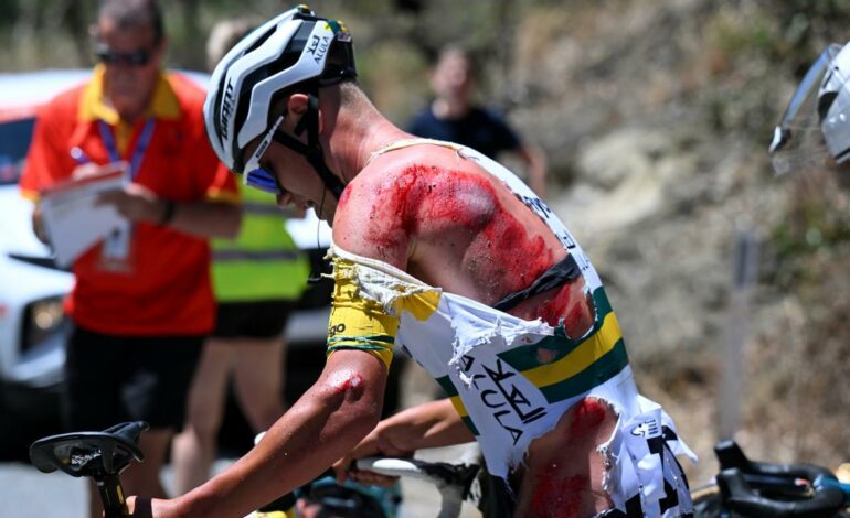Luke Plapp forced out of Tour Down Under after a horror crash