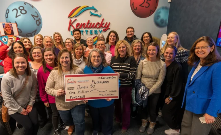 Group of 30 Kentucky middle school employees wins a $1 million Powerball jackpot