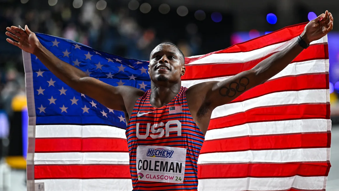 Christian Coleman wins world indoor 60-meter title over US rival Noah Lyles