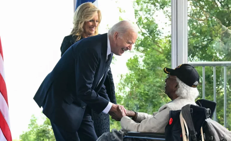 Biden heads to a poignant spot of American heroism to make the case for democracy