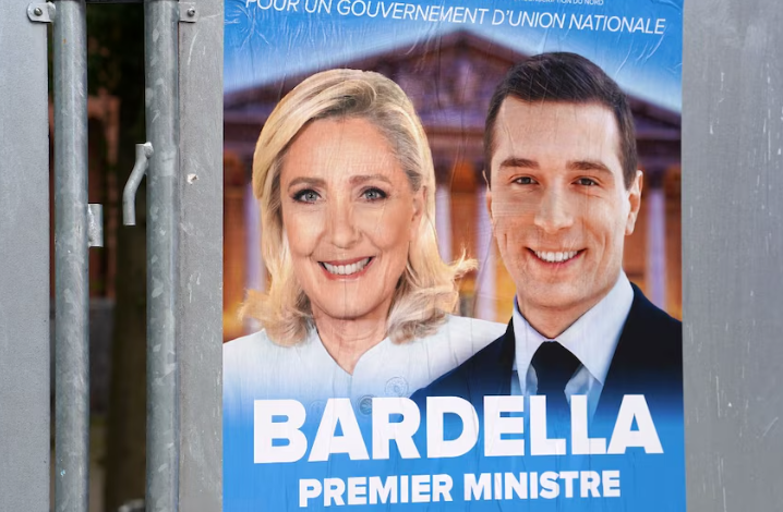 French election exit polls show strong result for Marine Le Pen and far-right