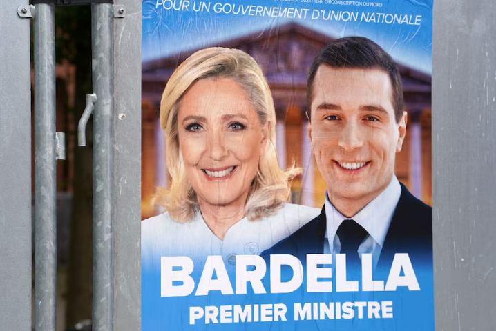 French election exit polls show strong result for Marine Le Pen and far-right