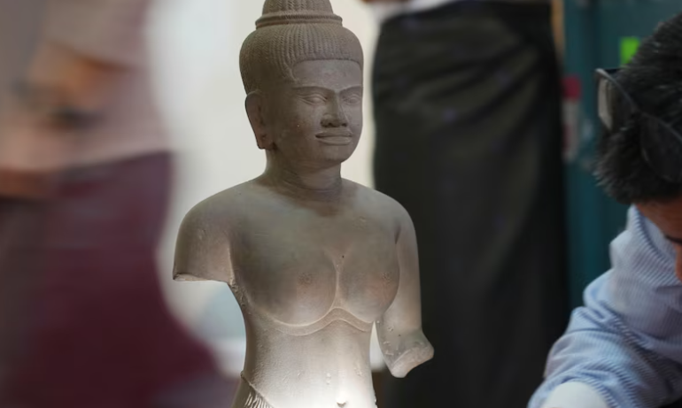 Cambodia welcomes the Metropolitan Museum of Art’s repatriation of statues looted over decades of turmoil